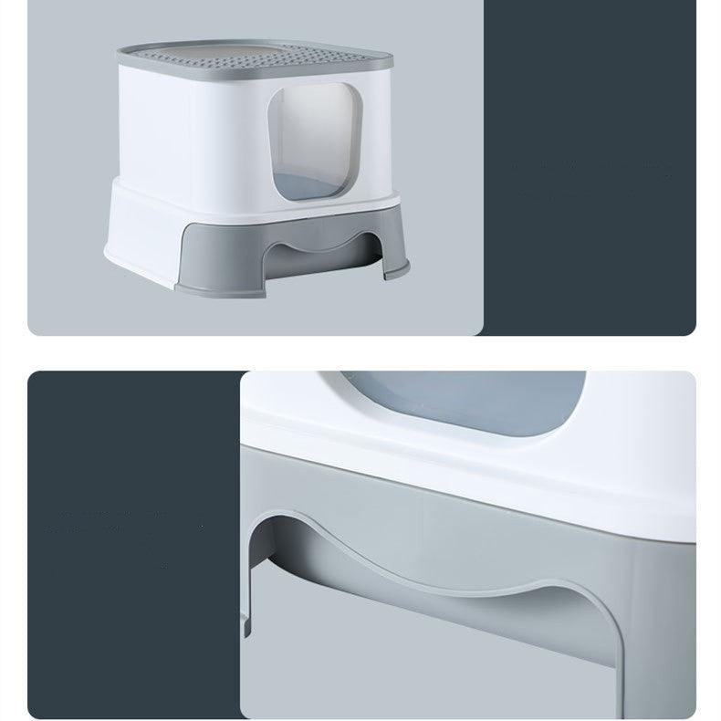 Splashguard Cat Litter Basin - Stylish And Practical Closed Design