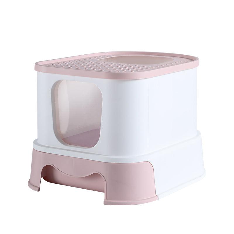 Splashguard Cat Litter Basin - Stylish And Practical Closed Design