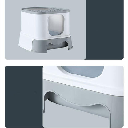 Splashguard Cat Litter Basin - Stylish And Practical Closed Design